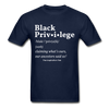 Black Privilege Tee - navy