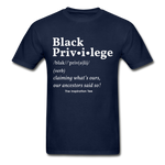 Black Privilege Tee - navy