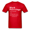 Black Privilege Tee - red