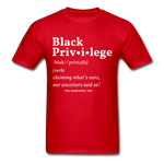 Black Privilege Tee - red