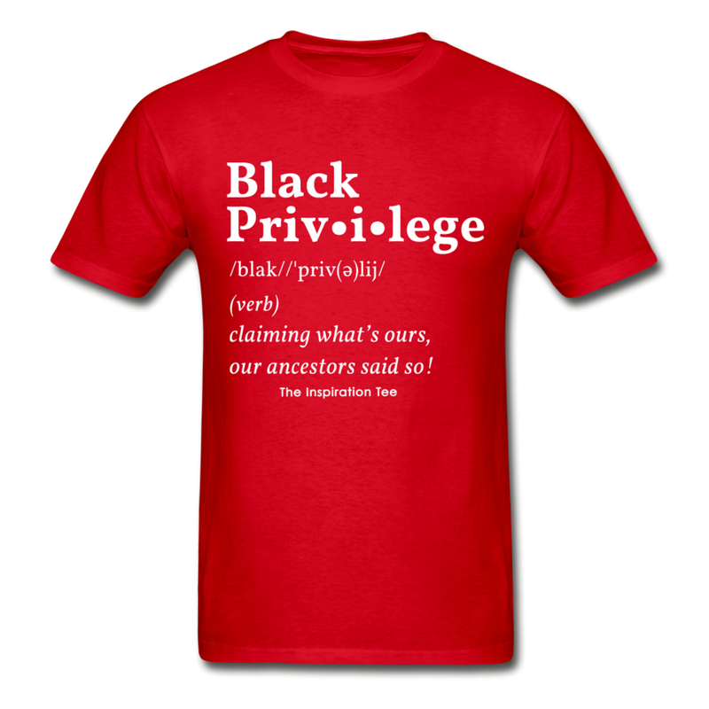 Black Privilege Tee - red