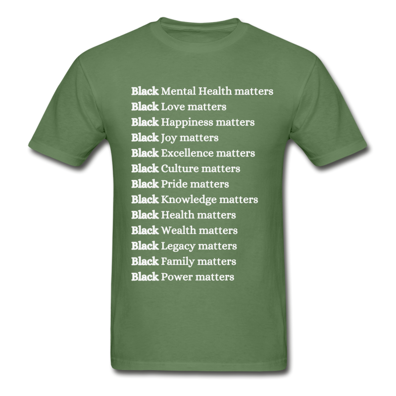 ALL BLACK LIVES Matter ! - military green