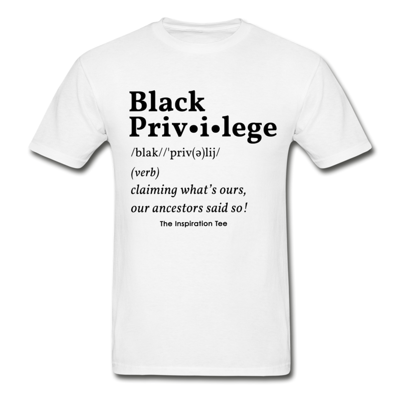 Black Privilege Tee - white