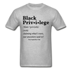 Black Privilege Tee - heather gray