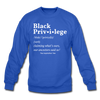 Black Privilege Crewneck - royal blue