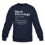 Black Privilege Crewneck - navy