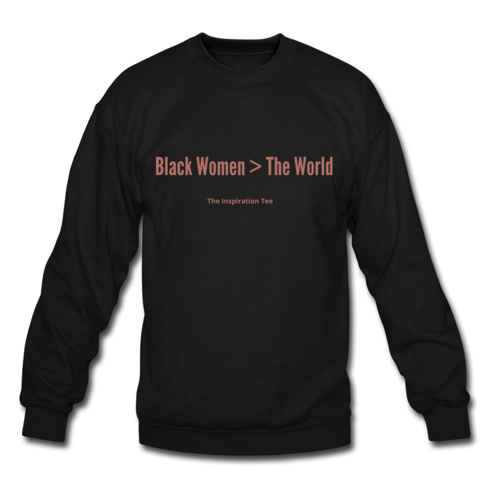 Black Women Crewneck Sweatshirt - black