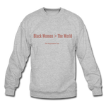 Black Women Crewneck Sweatshirt - heather gray