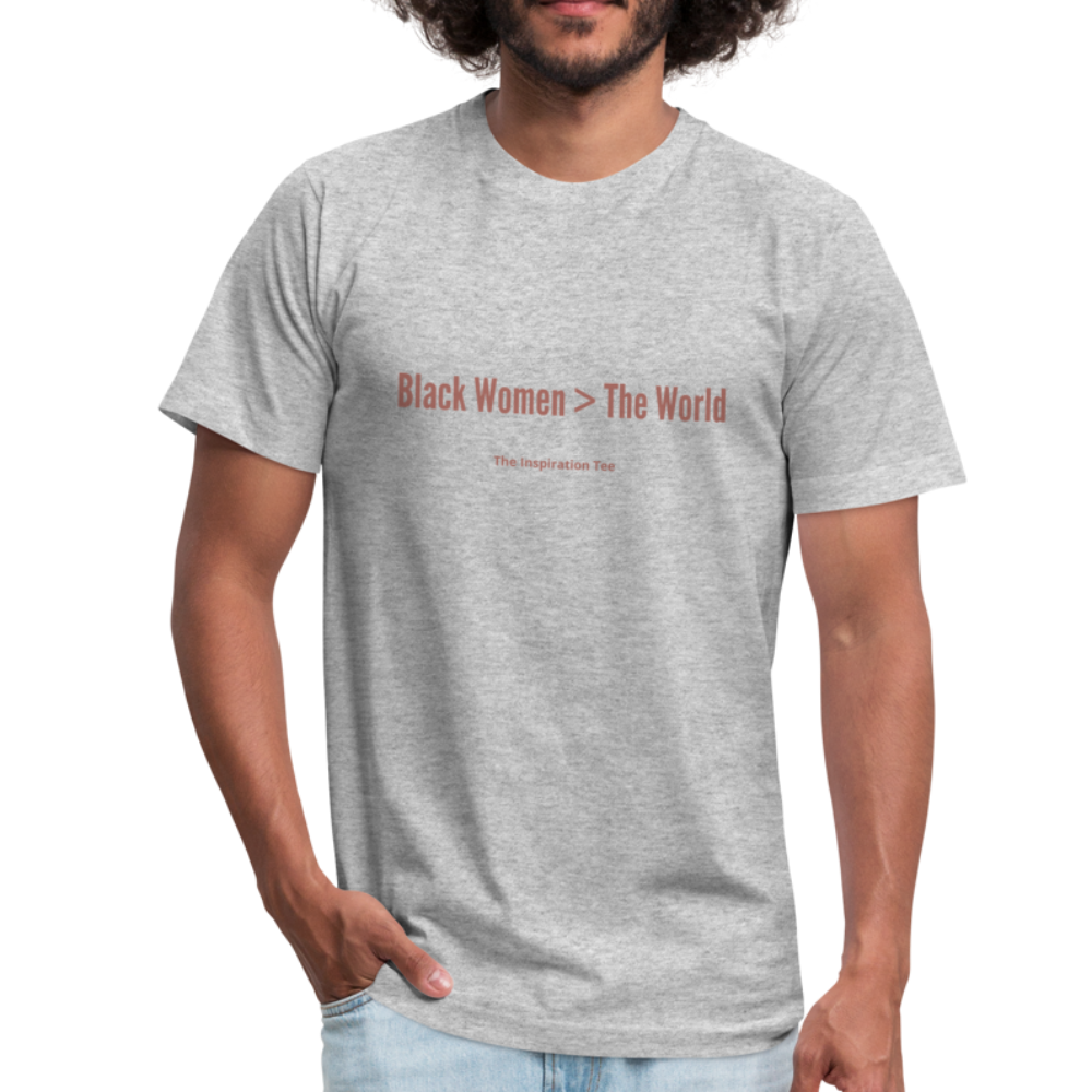 Black Women Tee - heather gray